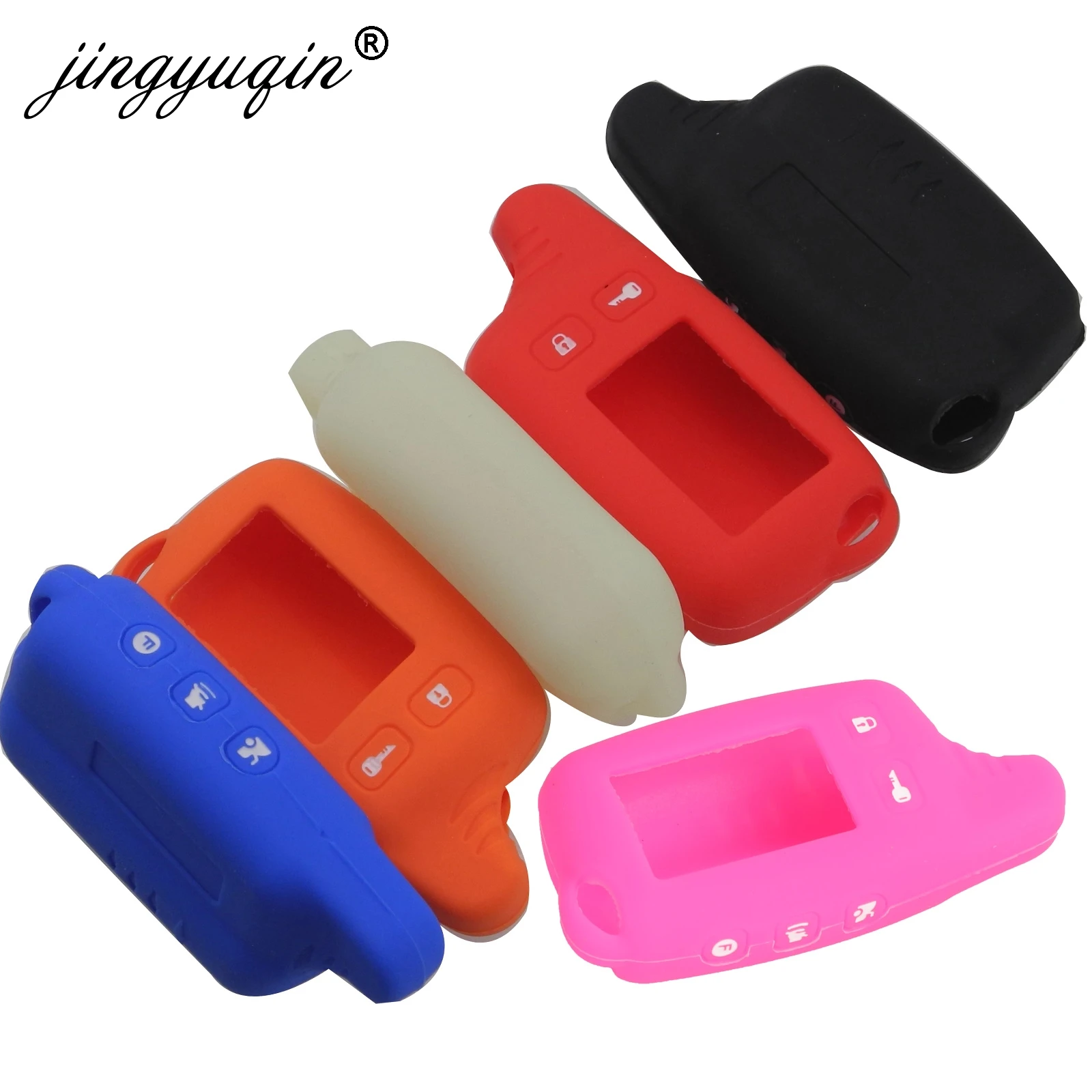 jingyuqin Silicone case for Tomahawk TW9010/TW9020/TW7000/TW7010 9030 9000 TW950 Lcd Remote Control Two Way Car Alarm Key Cover