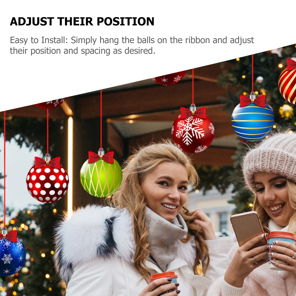 

PVC Christmas Tree Decoration Pendant Hanging Showcase Festive Xmas Ornaments Reusable Decorative Hanging Set