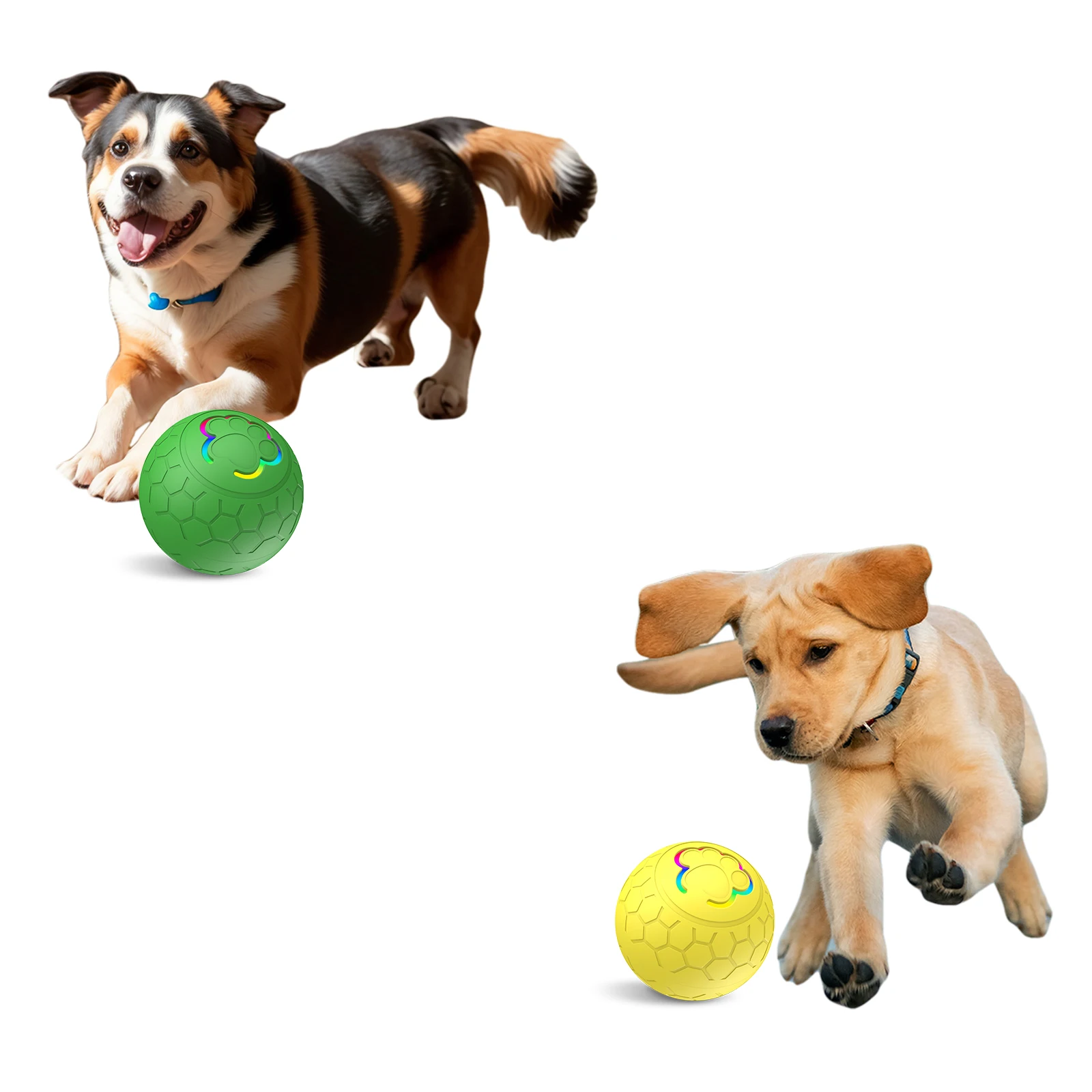 

Smart Interactive Dog Toy, Automatic Moving, Bouncing, Rotating, IPX7 Waterproof Rating, 2 Packs