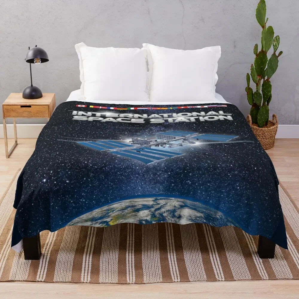 

INTERNATIONAL SPACE STATION Throw Blanket Bed covers Hair Sleeping Bag Blankets