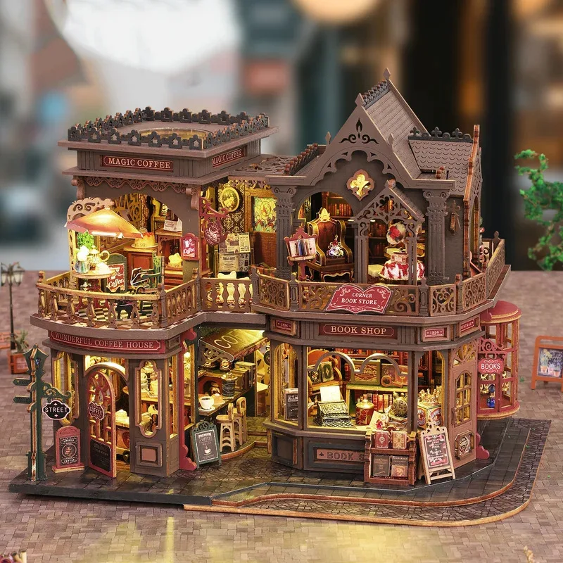 

Деревянные миниатюрные фигурки для кофейни своими руками: Сборная вилла с подсветкой – идеальный подарок друзьям на день рождения, украшение для дома, поделки.