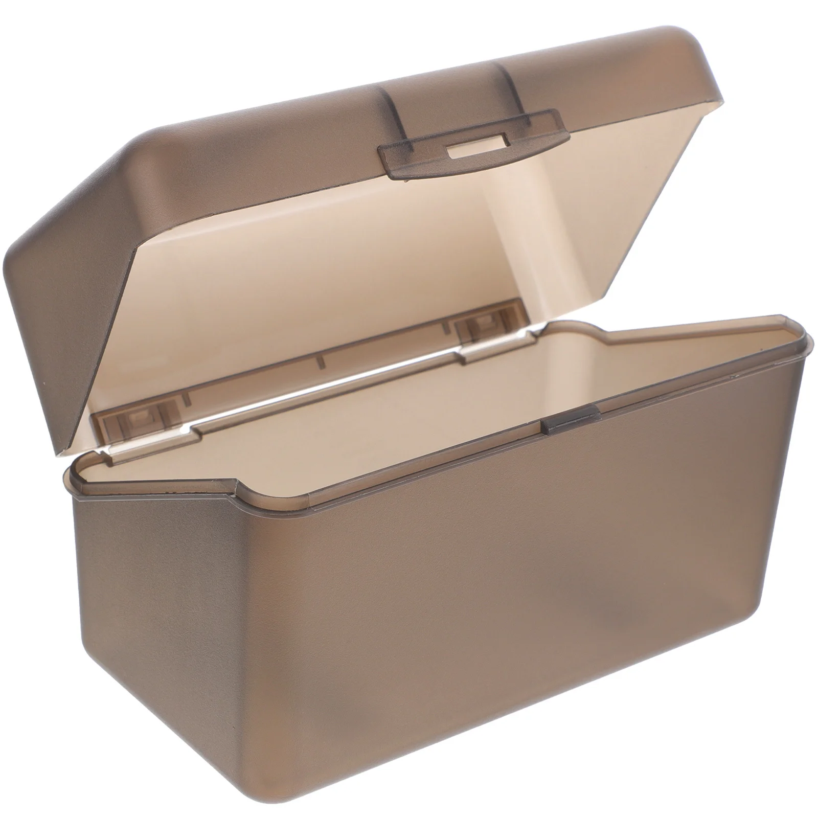 صندوق بطاقات العمل، مادة PP ممتازة، مستلزمات مكتبية متينة، منظم بطاقات سطح المكتب، تصميم أنيق، قاعدة غير قابلة للانزلاق، بطاقة عمل