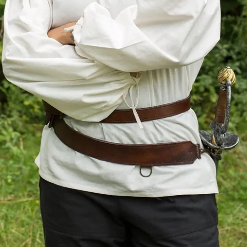 Support d'épée steampunk médiéval pour hommes et femmes, anneau en cuir, ceinture, Viking 7.5, chevalier ate, accessoires de cosplay, accessoire GN, costume