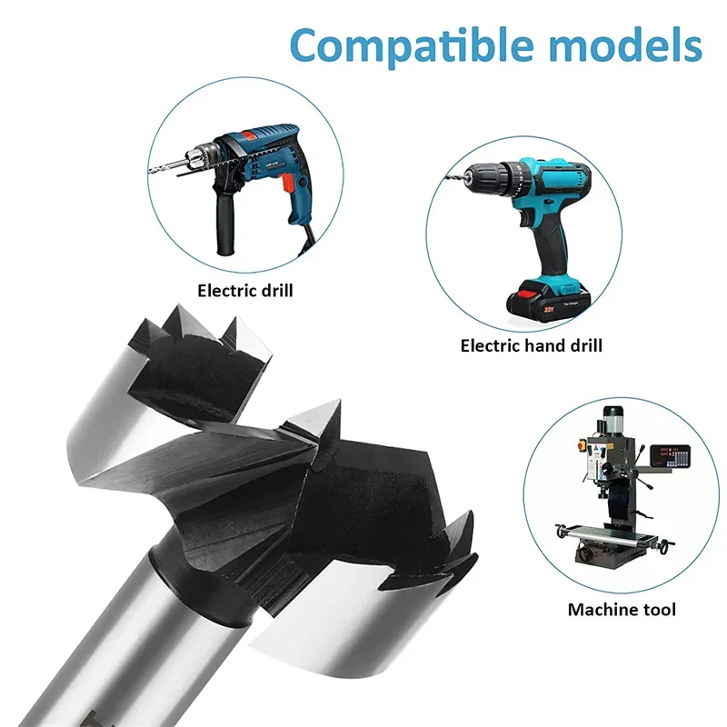 Punta da trapano in metallo duro 1pc strumento per legno piatto noioso per la lavorazione del legno 6mm-54mm strumento per trapano ad ala piatta Multi-dente per la lavorazione del legno a dente singolo