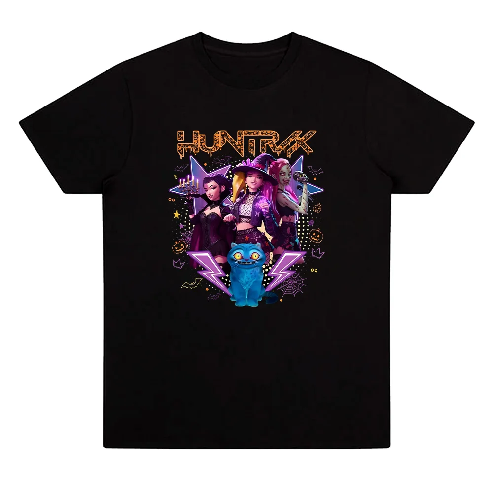 

Футболки Spooky Huntrix на Хэллоуин, Хэллоуин, Kpop, охотники на демонов, модные футболки с рисунком, аниме, хлопок, Y2K, одежда унисекс, комфорт