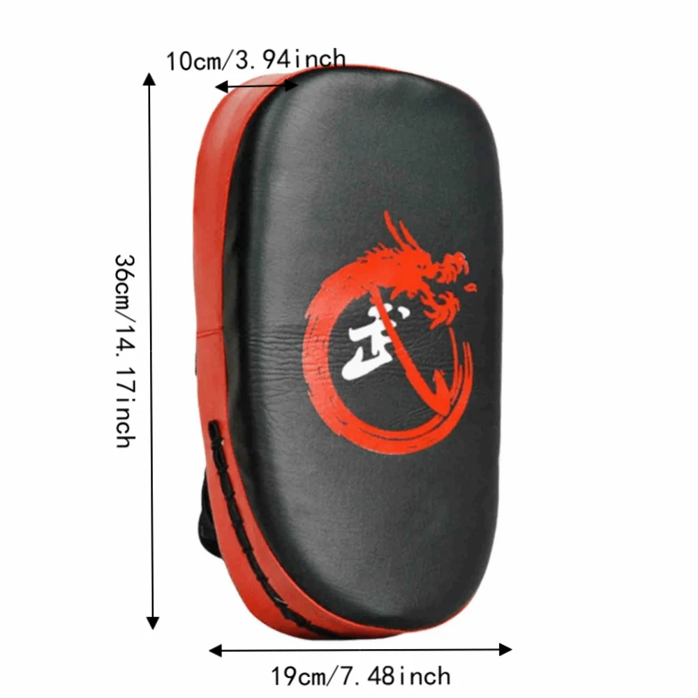 Curved Design Boxing Training Mitt Impact Resistant Arc Shape Curved Strike Shield Shock Absorbing Reinforced Stitching
