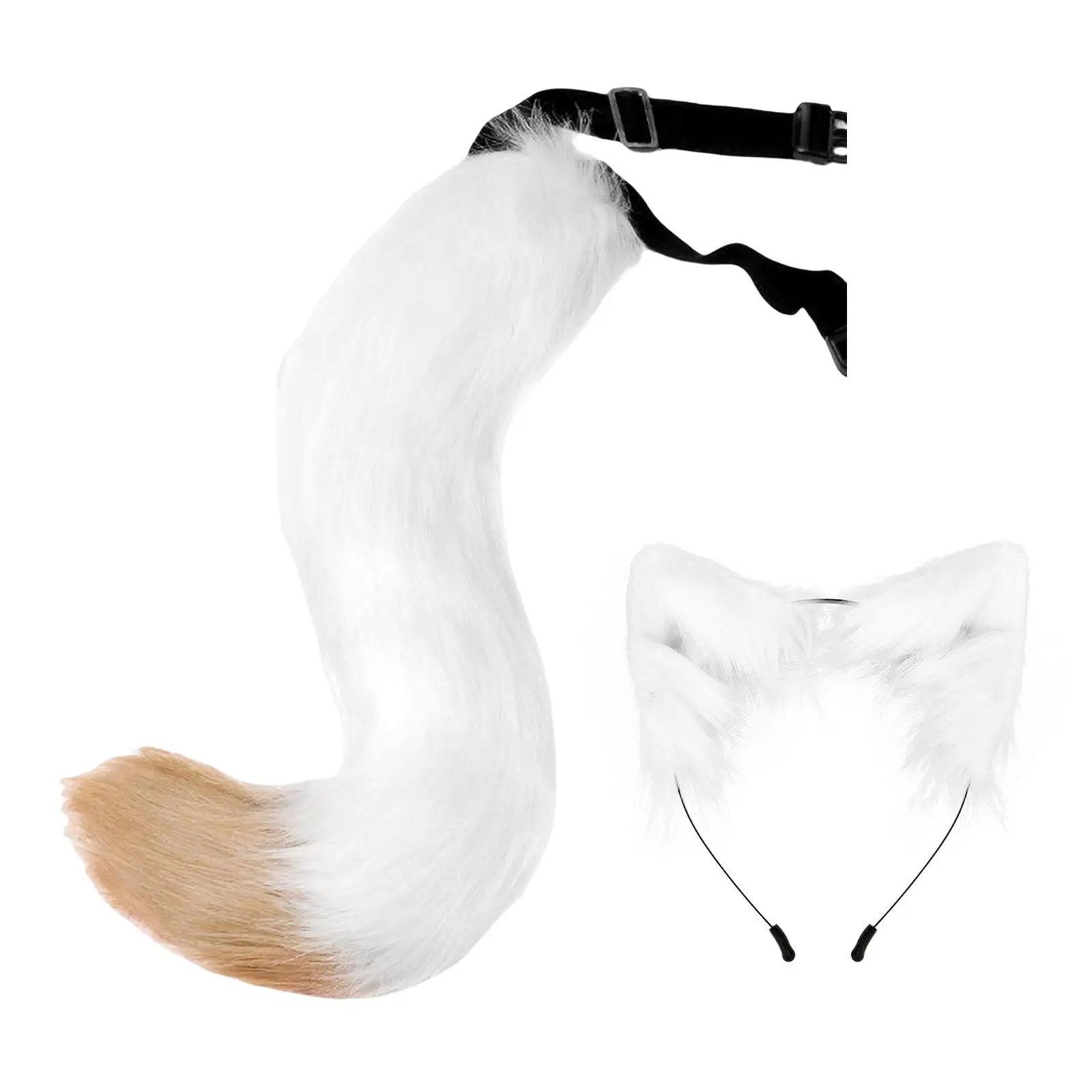 Fox Ears e Tail Cat Ear Headband para crianças, cinto ajustável unissex para performance, acessórios para fantasias de Halloween, vestir-se