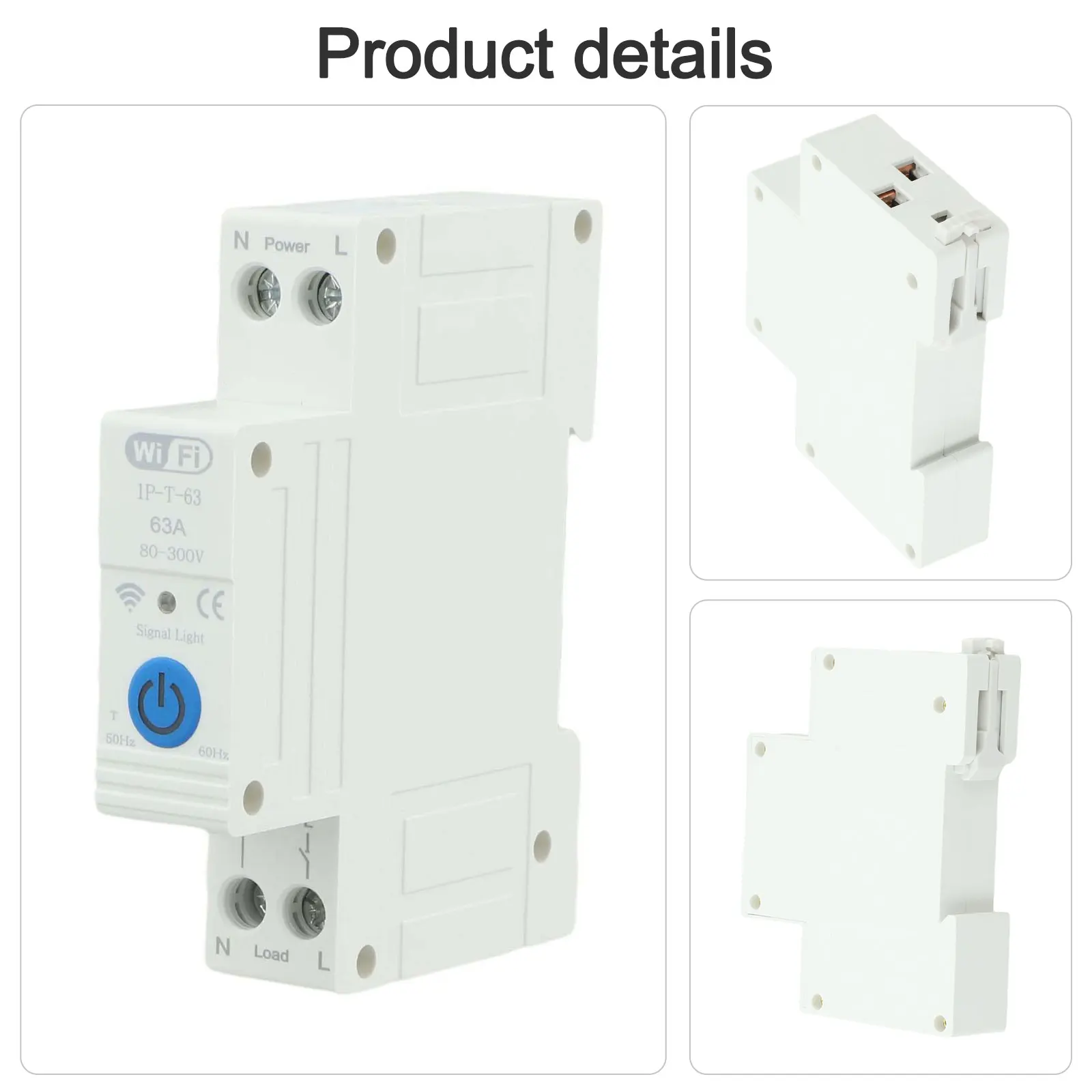 

63A Wifi Enabled Smart Circuit Breaker with Voice Control Remote Leak Protection and Timing Functions for Home Use