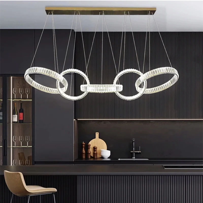 Lampade a sospensione per decorazioni domestiche, lampadario di cristallo di lusso per soggiorno, lampada a sospensione per sala da pranzo, plafoniera, illuminazione per interni