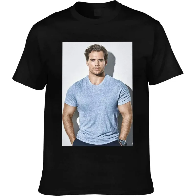 

Henry Cavill T-shirt crewneck top short-sleeve T-shirt 100% cotton tees for men, women (8sizes)