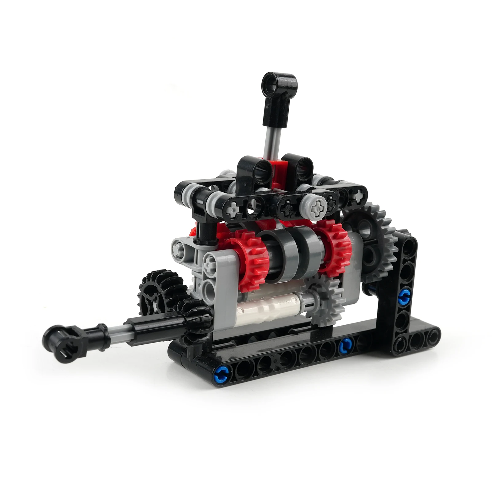 4-Speed Manual Gearbox Building Kit for Legoeds-Compatible Blocks - DIY Engineering Model with Shifter Clutch
