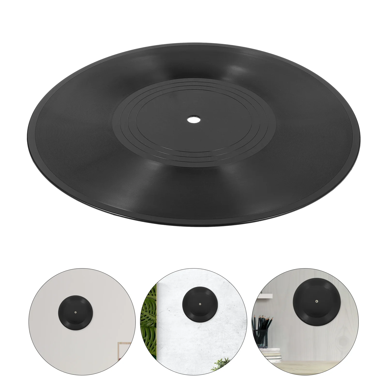 s Vinyl Records Decor 12 Inch Retro Wall for Home Bar Cafe Plastic Vinyl Records Decor Miniatures Adornment