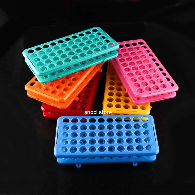 Plastic Test Tube Rack Holder Use for 5mL / 10mL / 15mL Laboratory Test Tubes Box Centrifuge Tube Rack 50holes 1 Piece