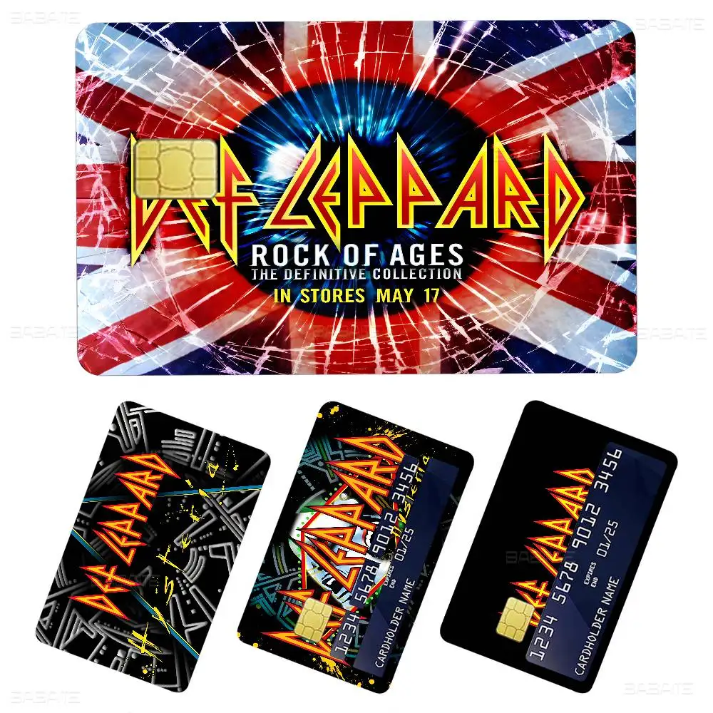 Adesivo Protetor Ultrafino e Durável para Cartão de Débito e Crédito com Design Clássico D-Def L-Leppard Anime, Engraçado, que Não Desbota, para Economizar ou Gastar
