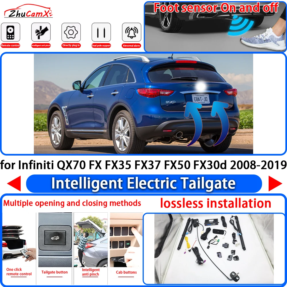 ZhuCamX for Infiniti QX70 FX FX35 FX37 FX50 FX30d 2008-2019 Power Liftgate Trunk Electric Suction Tailgate Tail Gate Lift Strut