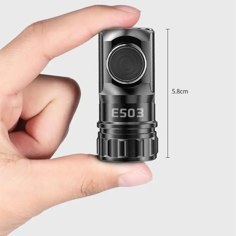 New ES03 black super bright flashlight rechargeable small outdoor mini household portable xenon lamp with long battery life