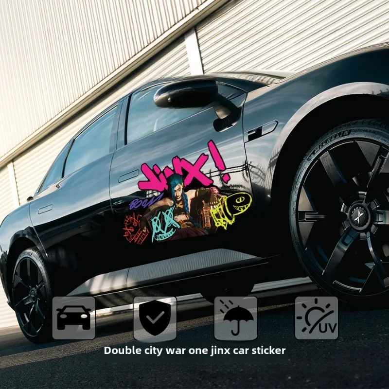 Arcane ジンクス車のステッカーアニメオートバイ防水車 Accessoires デカール落書きラップトップキャンピングカーデカール燃料タンクキャップ