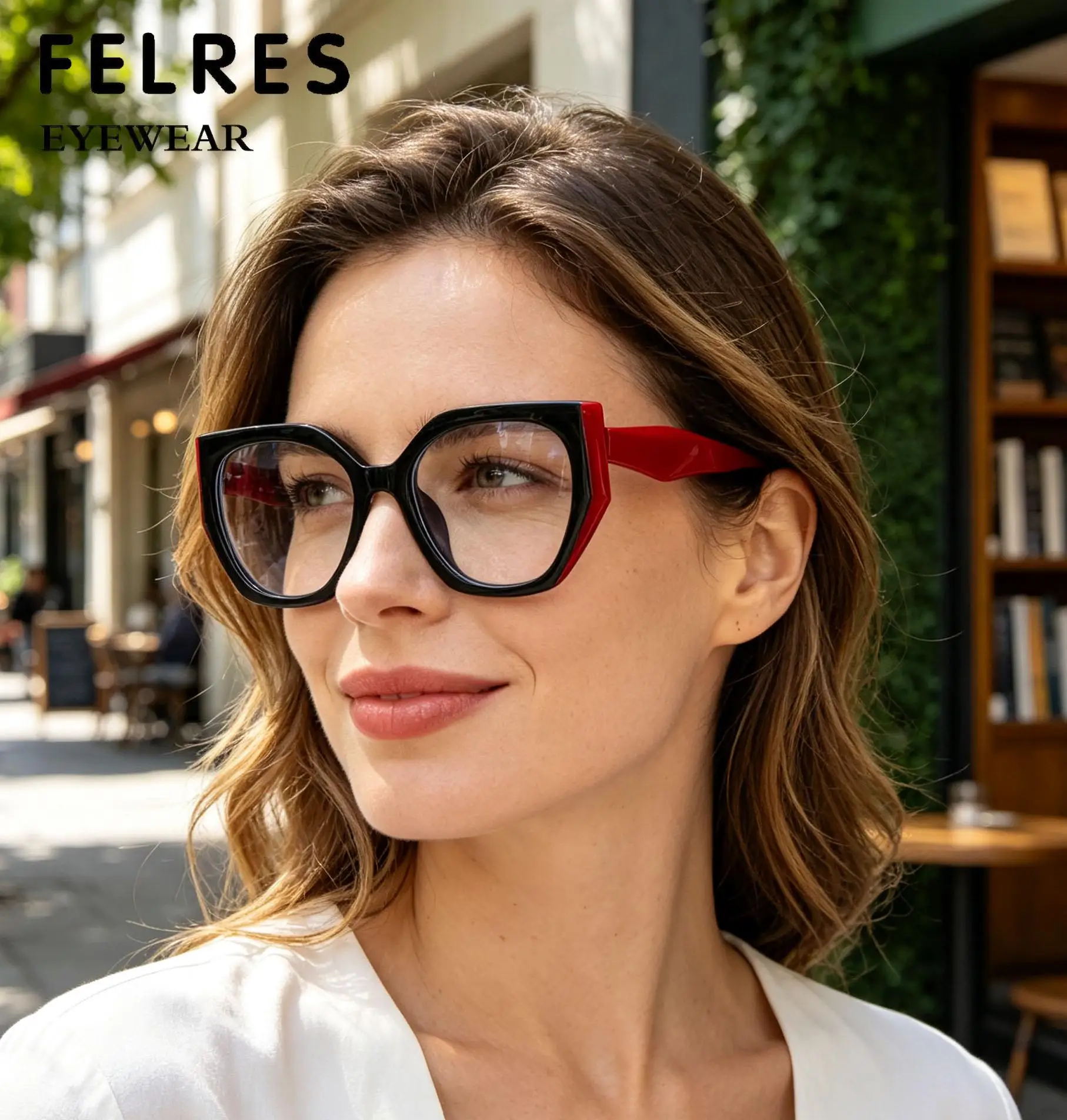 Fashion Cat Eye Blue Light Blocking Myopia Glasses Women Clear Prescription Optical Prescription Eyewear Negative Diopter