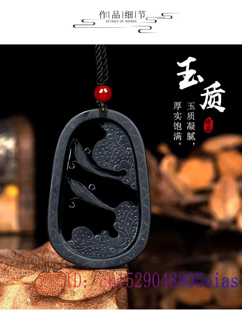 Burmese Jade Pixiu Pendant Real Jewelry Charm Carved Black Charms Jadeite Fashion Necklaces Natural Necklace Emerald