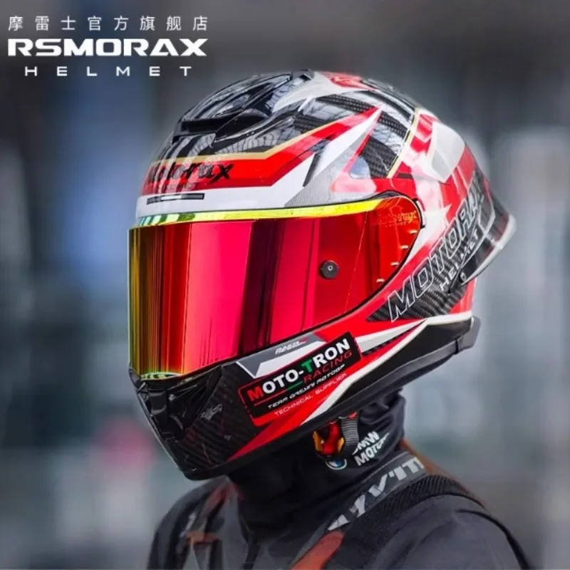 

Unisex Lightweight Carbon Fiber Full Face Motorcycle Street Bike Helmets Racing Helmet DOT ECE Approved MOTORAX Casque Moto