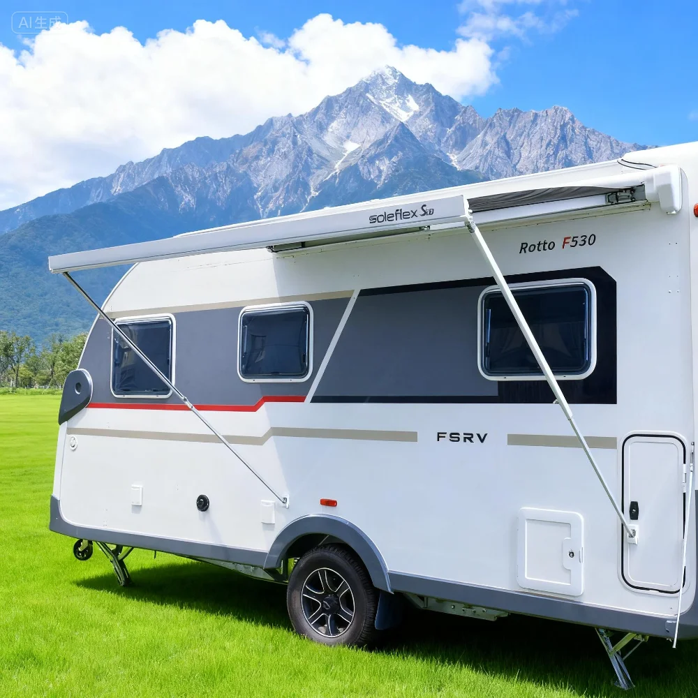 

High-strength S27E Aluminum Alloy Side-mounted RV Awning Suitable For Motorhomes And Camper Vans