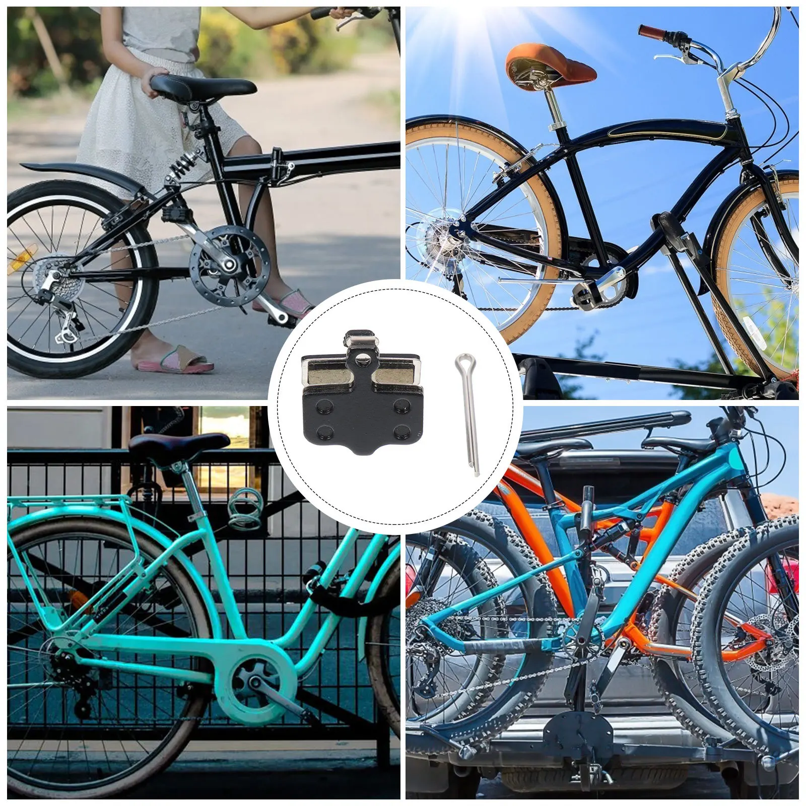 

Bike Pads Disc Brake Pad For Smooth Road Replacement Cycling Brake Blocks Professional Half-Plate Silent Wear-Resistant