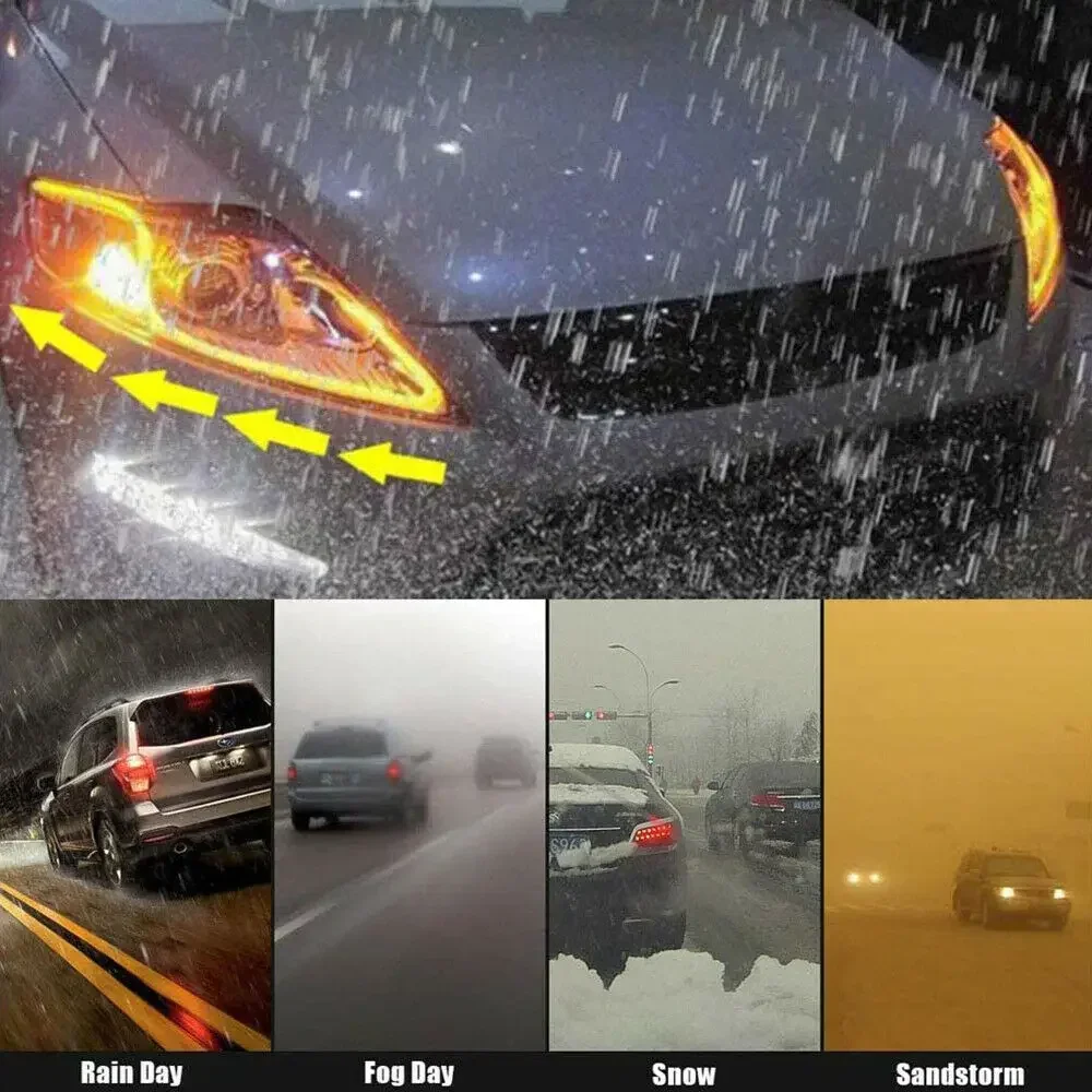 24 فولت 30 سنتيمتر 45 سنتيمتر 60 سنتيمتر متتابعة LED قطاع مؤشر بدوره إشارة DRL النهار تشغيل أضواء