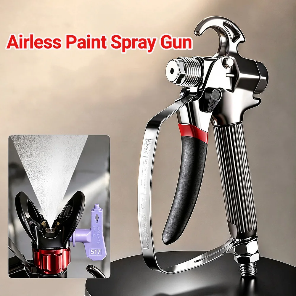 Airless Paint Spray Gun High Pressure Tip Swivel Joint Nozzle Guard Filter Universal Replacement Kit for Home Renovation
