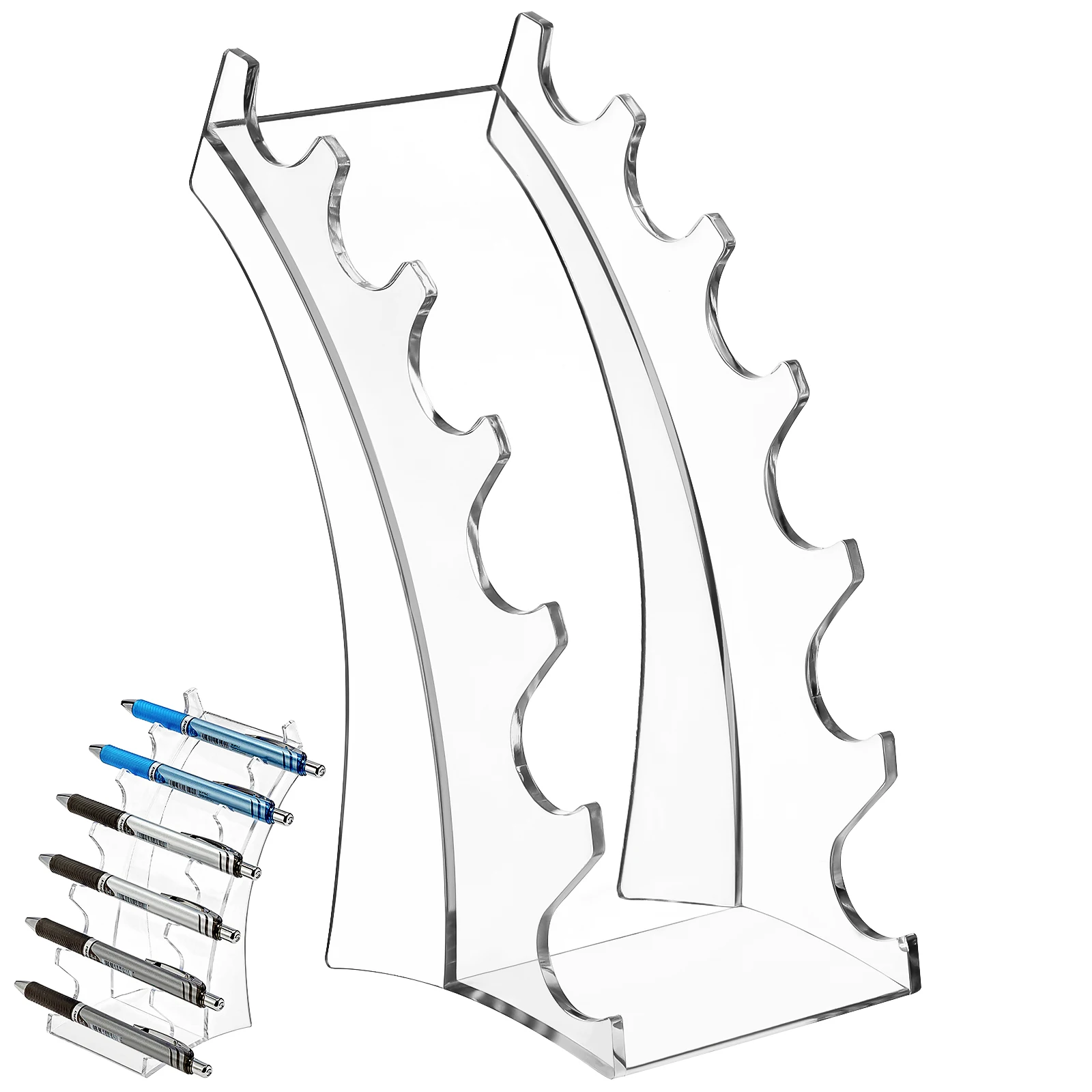 

Acrylic Pen Display Stand Makeup Eyebrow Brush Pencil Holder Test Tube Rack Pen Organizer School Office Stationery