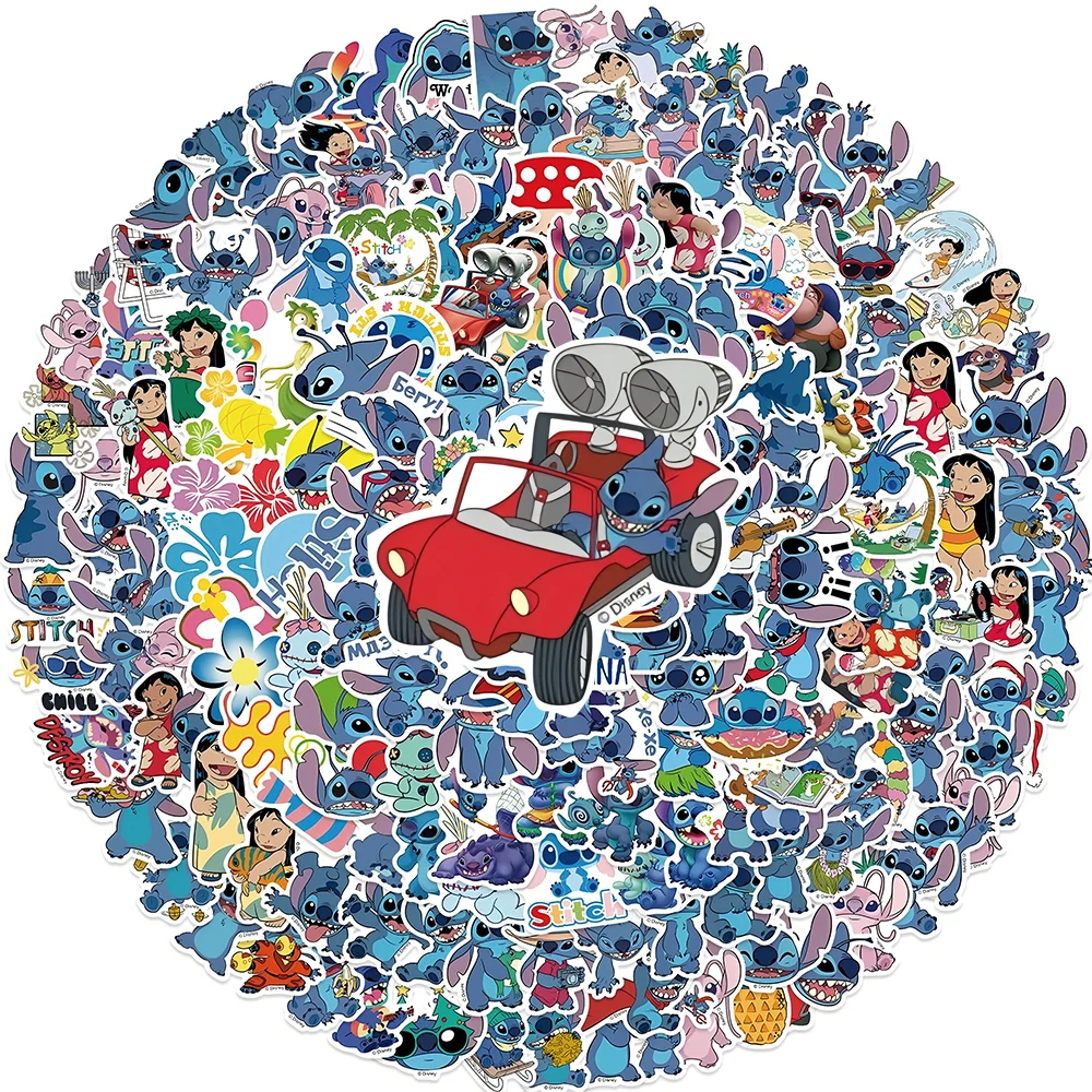 10/50/100/200 szt. Kawaii Disney Kreskówka Lilo & Stitch Naklejki Laptop Lodówka Telefon Notebook Dekoracja Naklejki Kalkomanie Zabawki dla Dzieci