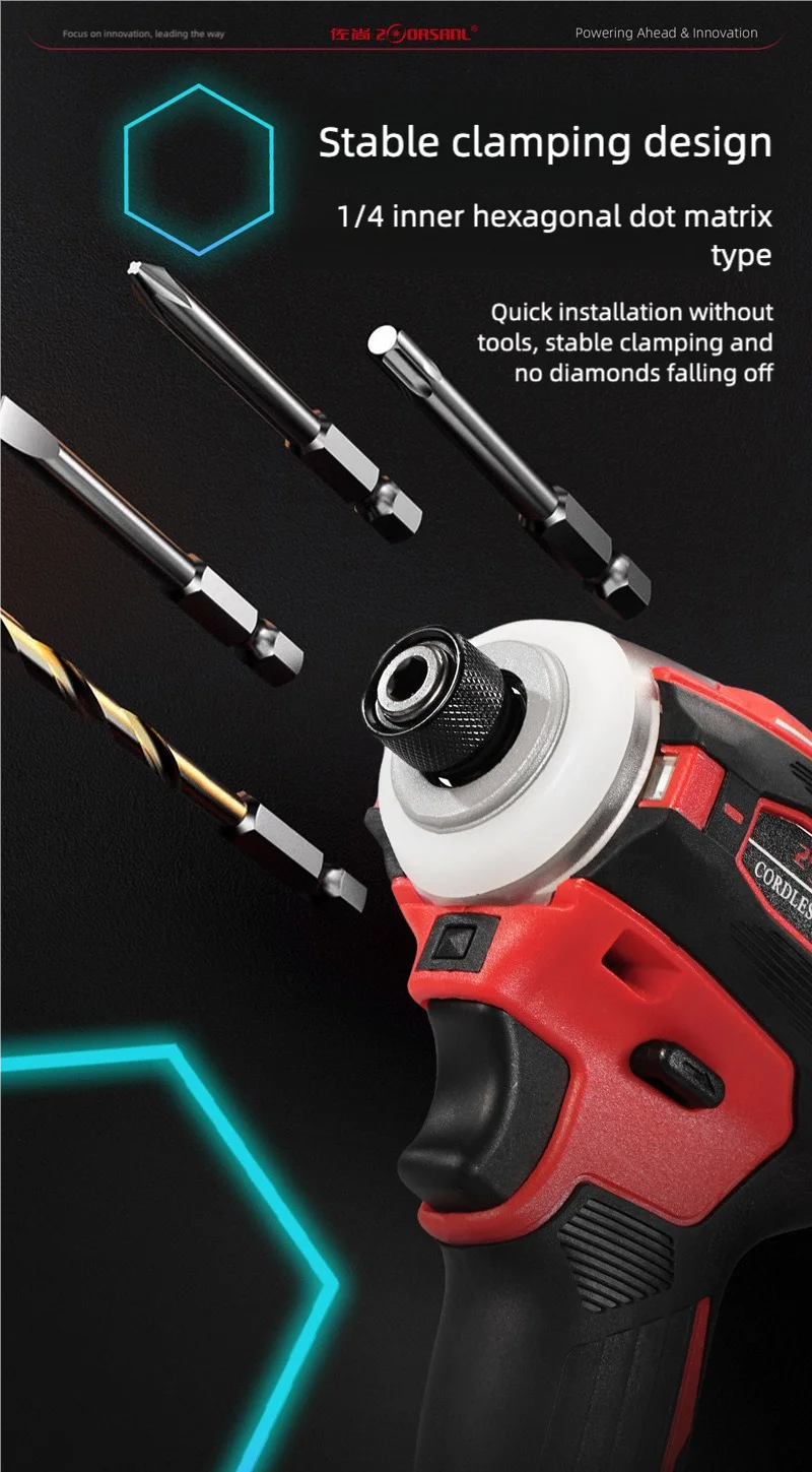 18VLithium Battery Screwdriver ZSQZ-1810 Car Maintenance - Tightening And Removing Tires Electric Drill For Carpentry Work