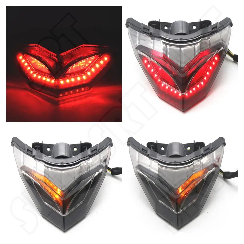 Fits for Kawasaki Ninja 250 300 ABS Z250 Z300 2013-2018 Motorcycle LED Taillight Brake And Turn Signal Integrated Tail Lights