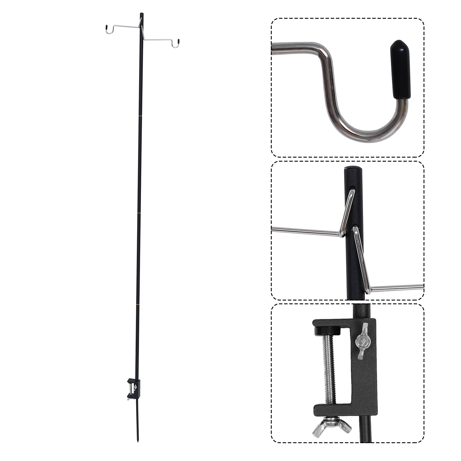 

Aluminium Alloy Lamp Stand Kit Portable Folding Camping Storage Brackets Outdoor Light Bracket Durable Multi-Functional Lantern