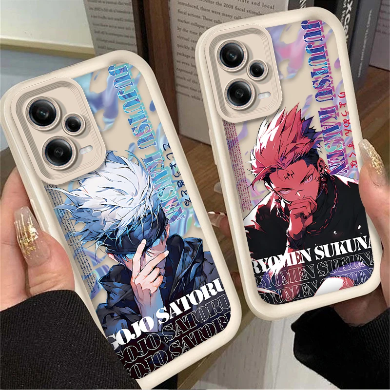 Jujutsu Kaisen حافظة لهاتف Xiaomi Redmi Note 13 14 12 11 Pro Plus 5G 12S 11S 10s 10 9 Redmi 14C 13C 12C 12 4G A3 A3X غطاء الطباعة #2