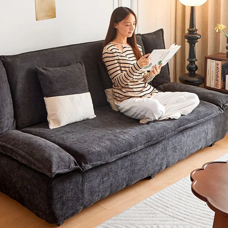 Sailing fabric sofa bed folding dual-purpose sofa bed, modern simple small apartment rental apartment sofa