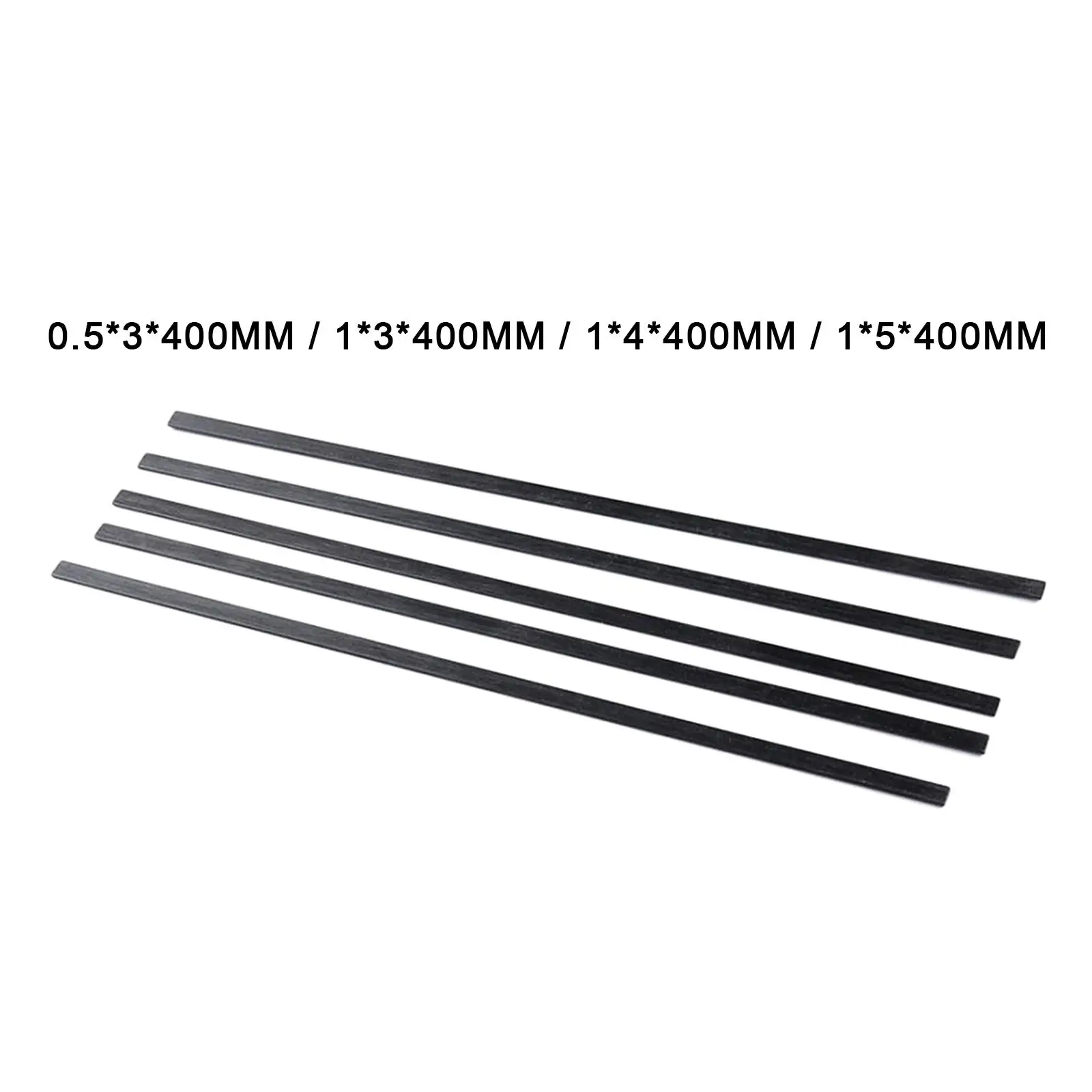 5x Carbon Fiber Strips High Strength Wear Resistance Carbon Fiber Rods for Model Aircraft RC Planes Radio Controlled Vehicles