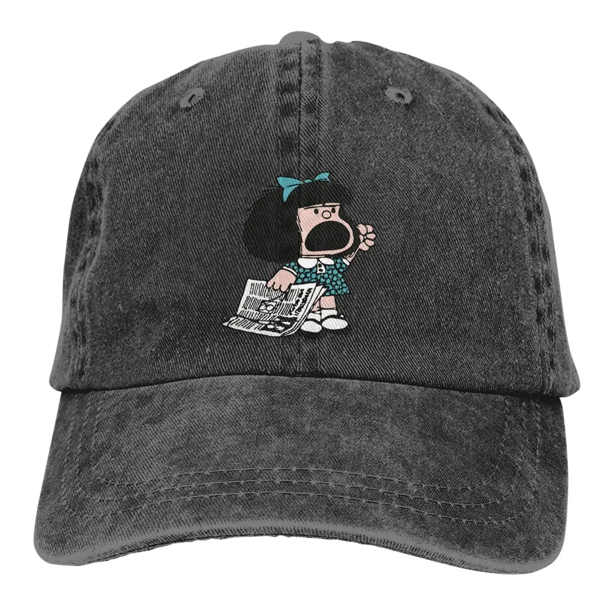 Pure Color Cowboy Hats Protesting Women's Hat Sun Visor Baseball Caps Mafalda Quino Comics Peaked Trucker Dad Hat