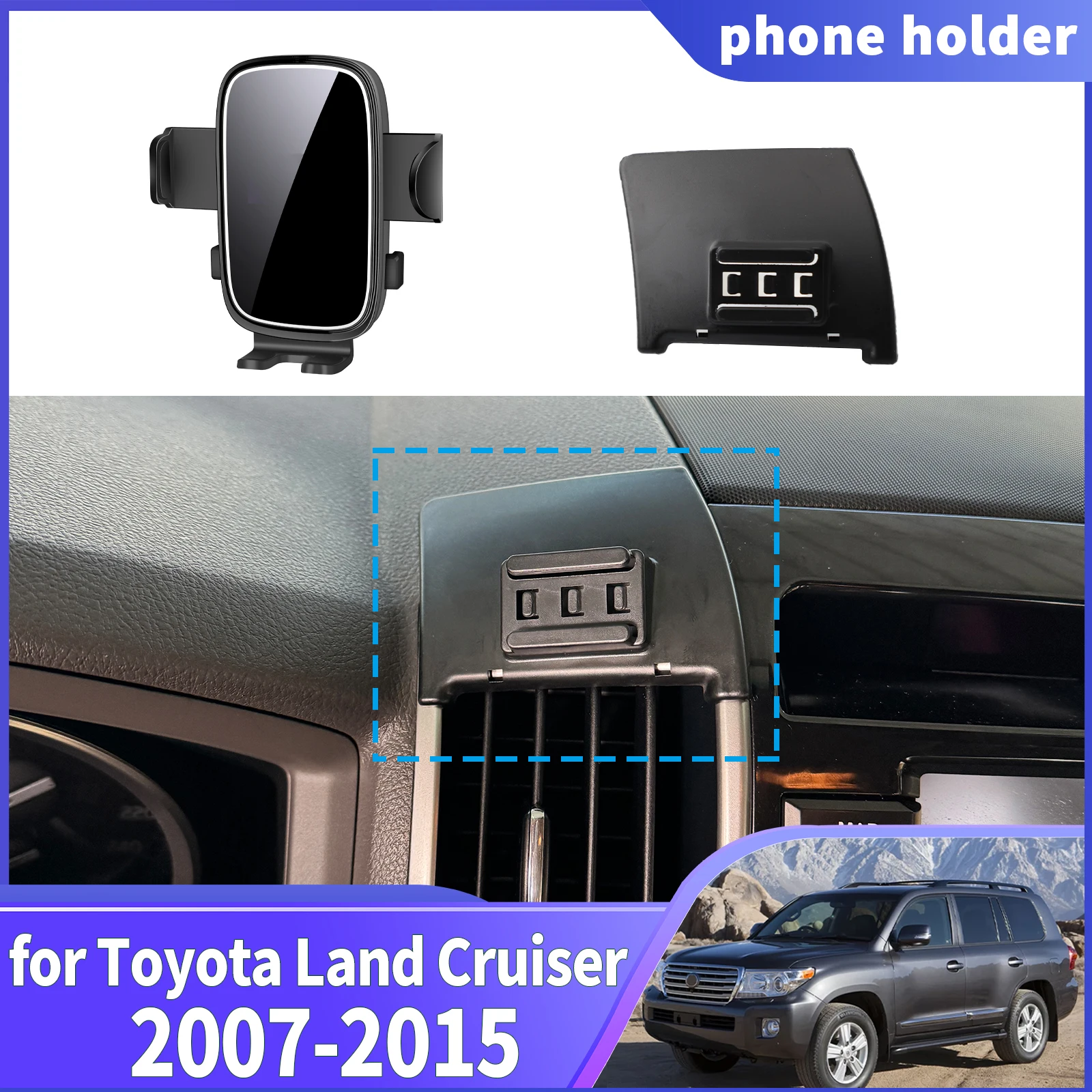 

fit for Toyota Land Cruiser 2007 2008 2009 2010 2011 2012 2013-2015 Navigation Phone Holder Mount Customized Car accessoires