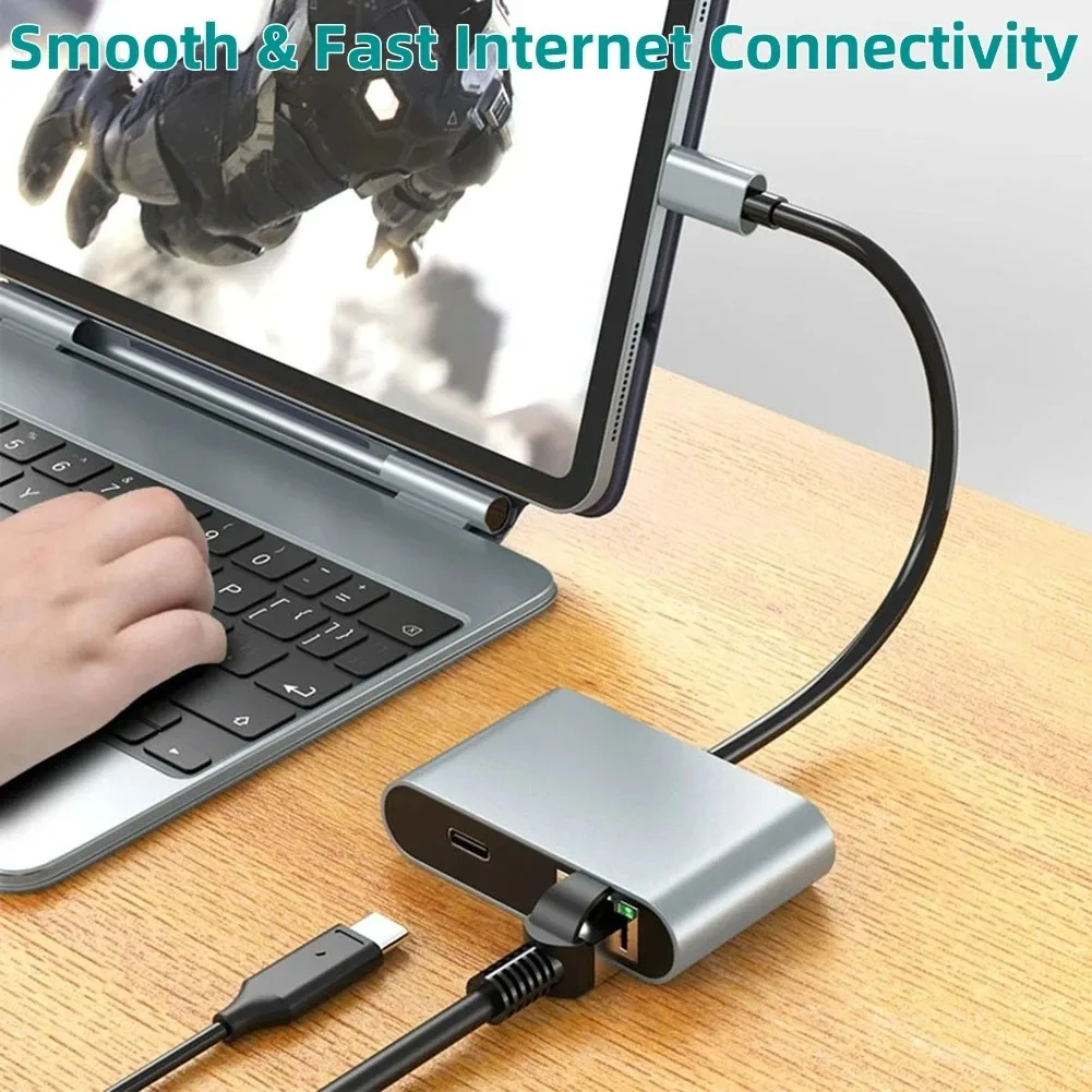 Adaptador USB 3,2 tipo C a Ethernet Compatible con Thunderbolt3/4 tarjeta de red Rtl8156B de 2,5 Gbps 2500Mbps para Macbook Pro Laptop NAS