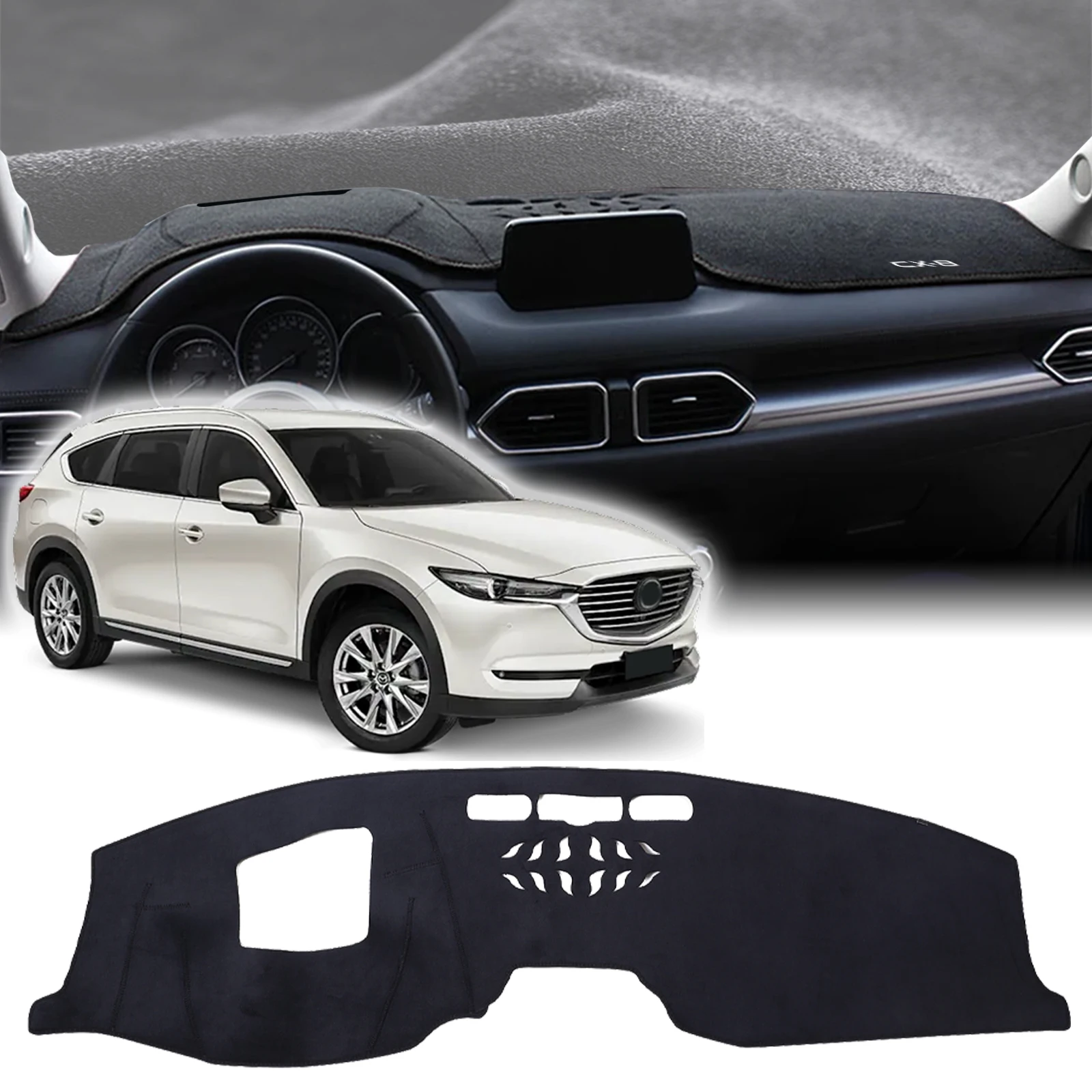 

fit for Mazda CX-8 CX8 2017 2018 2019 2020-2024 Car Dashmat DashMat Sunshade Dashboard Cover Pad Protective Carpet Accessories