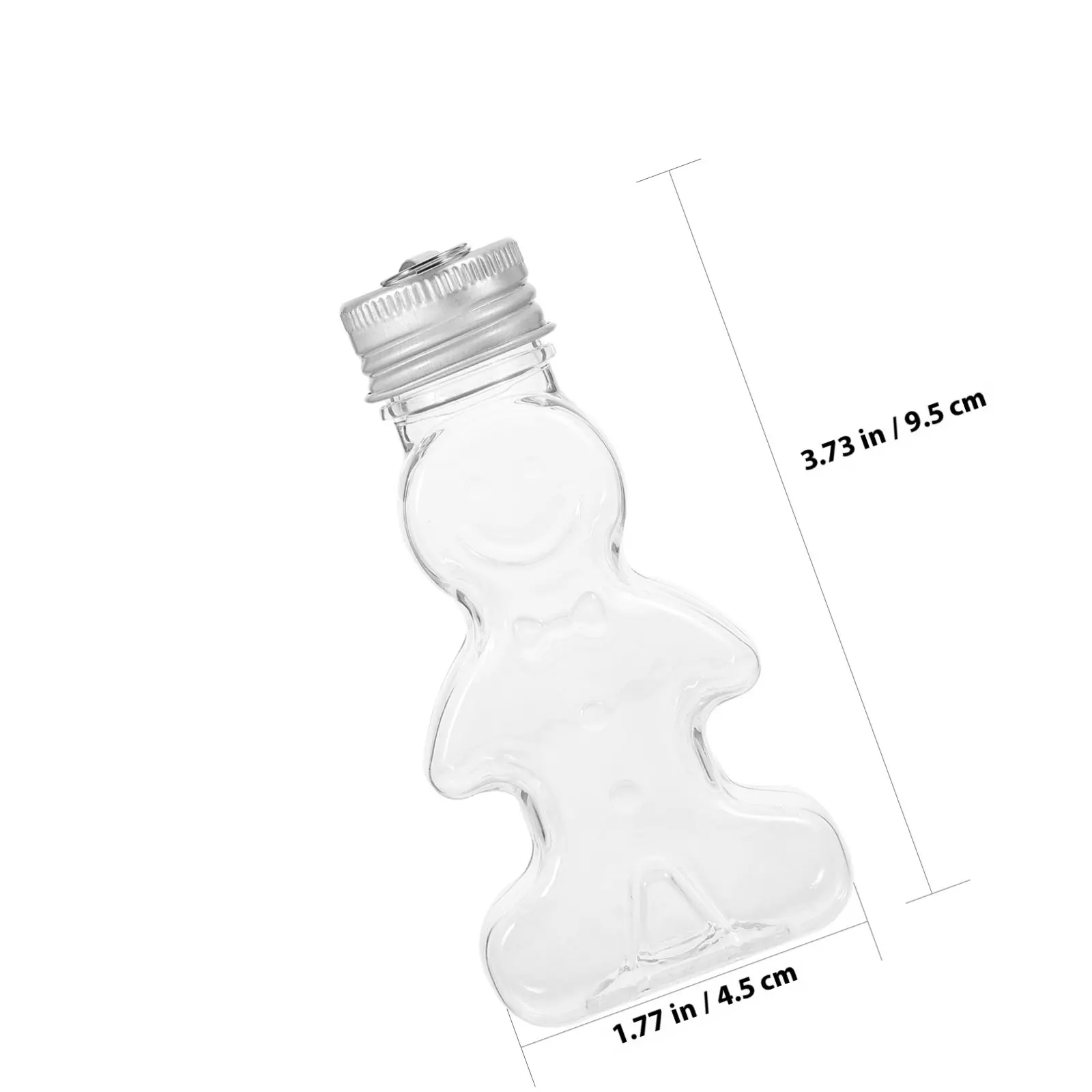 10Pcs Gingerbread Bottle Christmas Style Transparent Drinking Bottles Airtight Beverage Container Portable Water Bottle