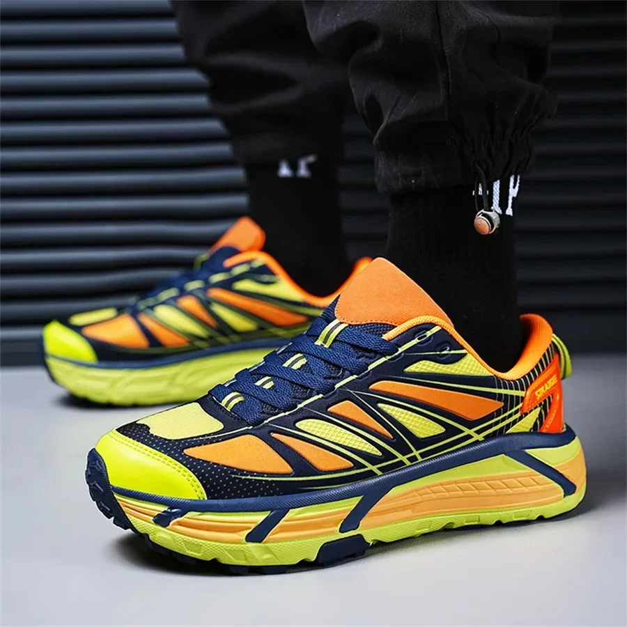 Lightweight Trail Running Shoes for Men Outdoor Climbing Sneakers Men Mesh Jogging Sports Shoes Thick Soled Off-road Shoes Male