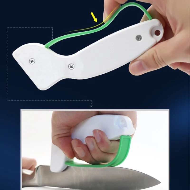 Handheld Knife Sharpener, Portable Tungsten Carbide Sharpening Tool, 2-Stage Outdoor Camping Multi-Sharpener for Pocket Knife