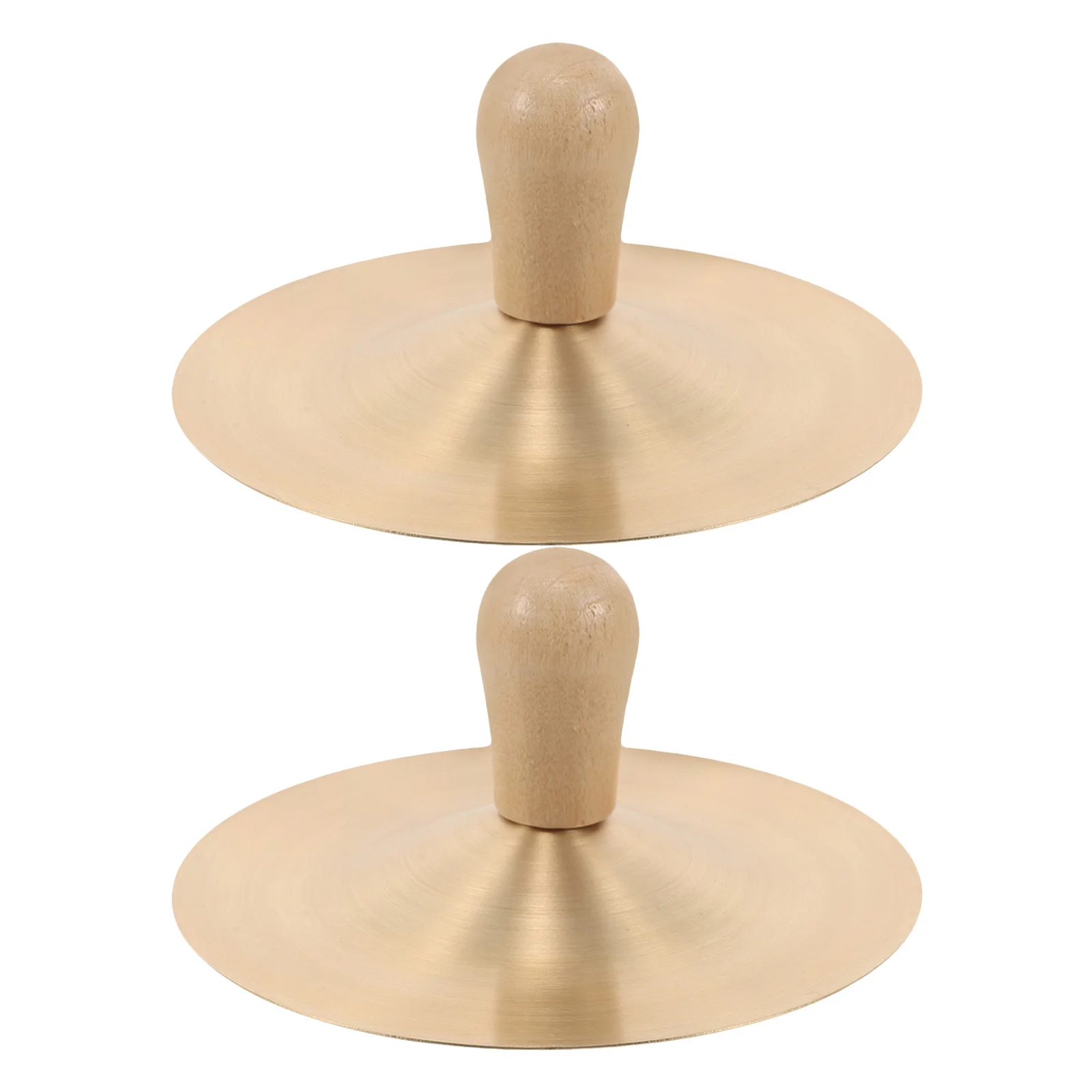 

Dancing Props Cymbal Hand Cymbals Copper Finger with Wood Handles for Dancer Percussion