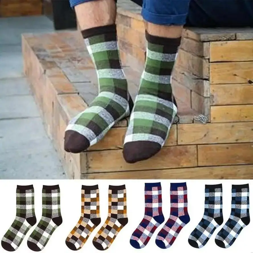 

Мужские носки трендовые осенне-зимние хлопковые геометрические