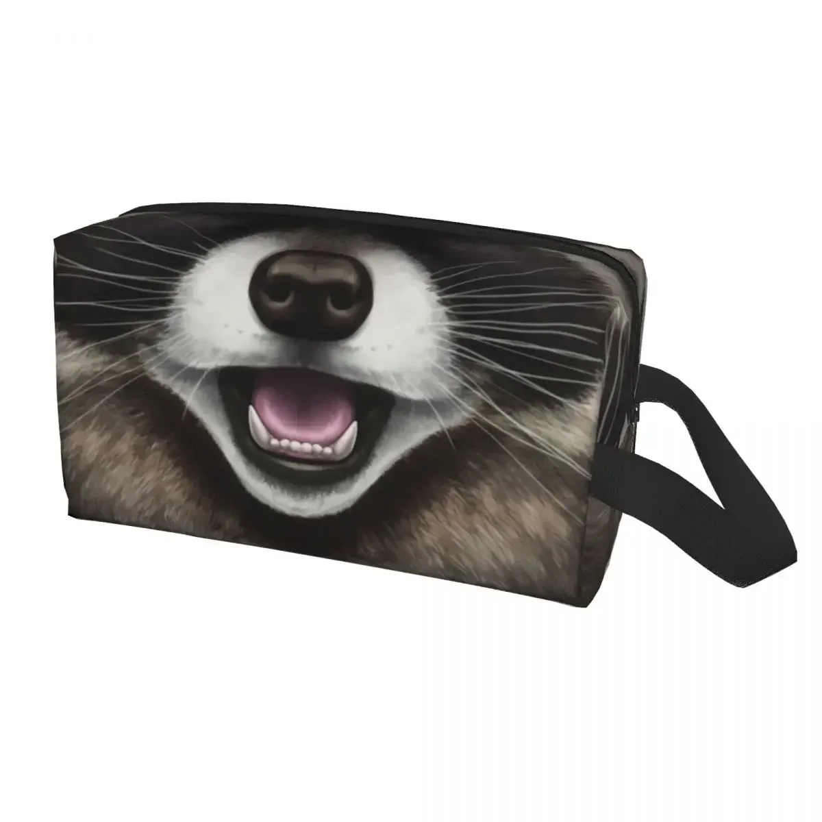 Funny Animal Raccoon Makeup Bag for Women Travel Cosmetic Organizer Kawaii Trash Panda Racoon Storage Toiletry Bags