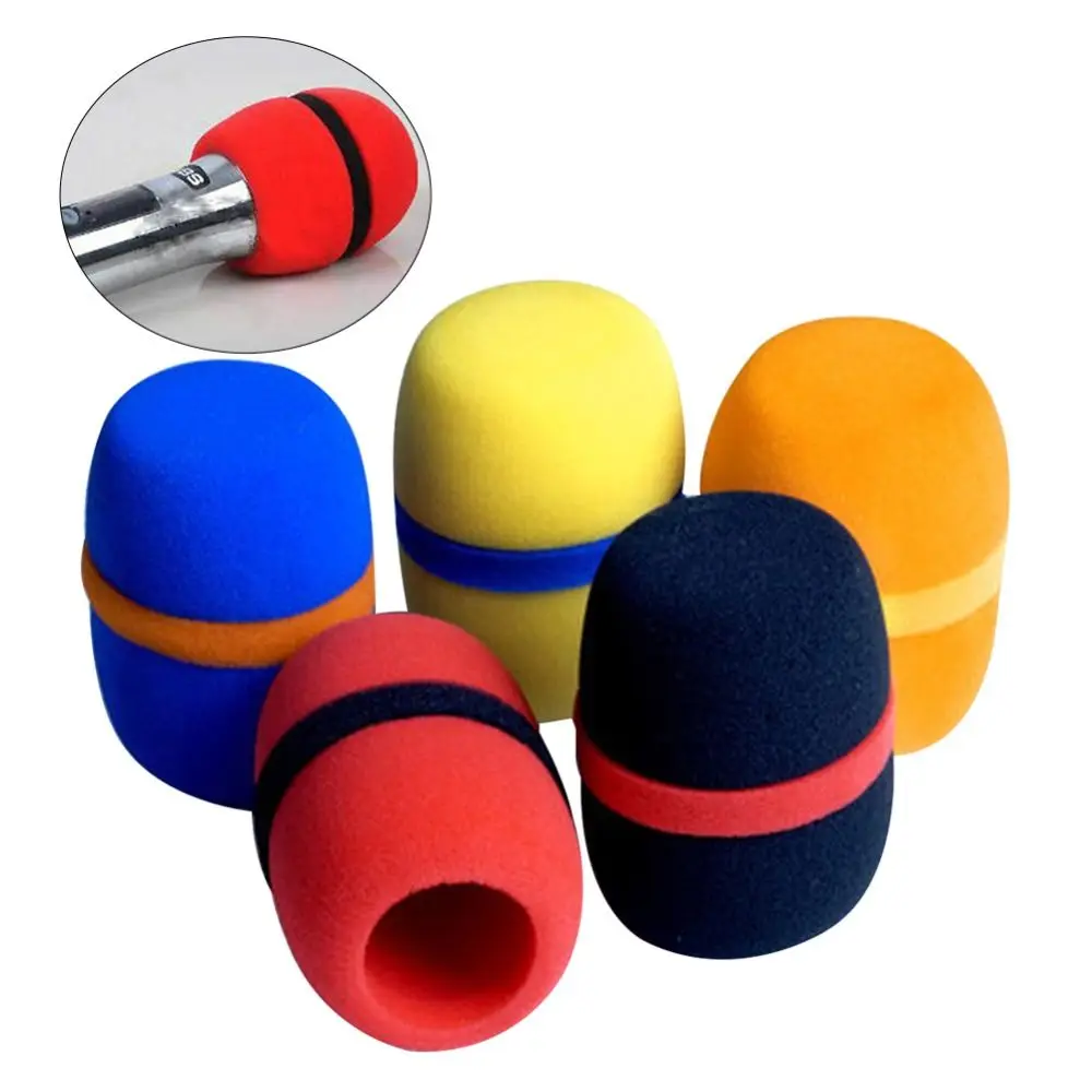 5PCS Microphone Windscreen Sponge Cover Thickened Mic Dust Proof Covers Foam Mic Pop Filter for Studio Interview Karaoke DJ