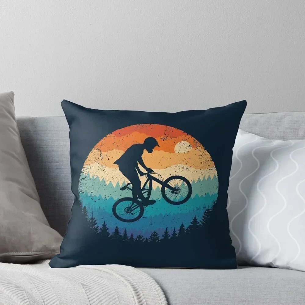 

Mountain Biking Retro Throw Pillow Custom Cushion Photo luxury sofa pillows christmas supplies Decorative Cushion pillow