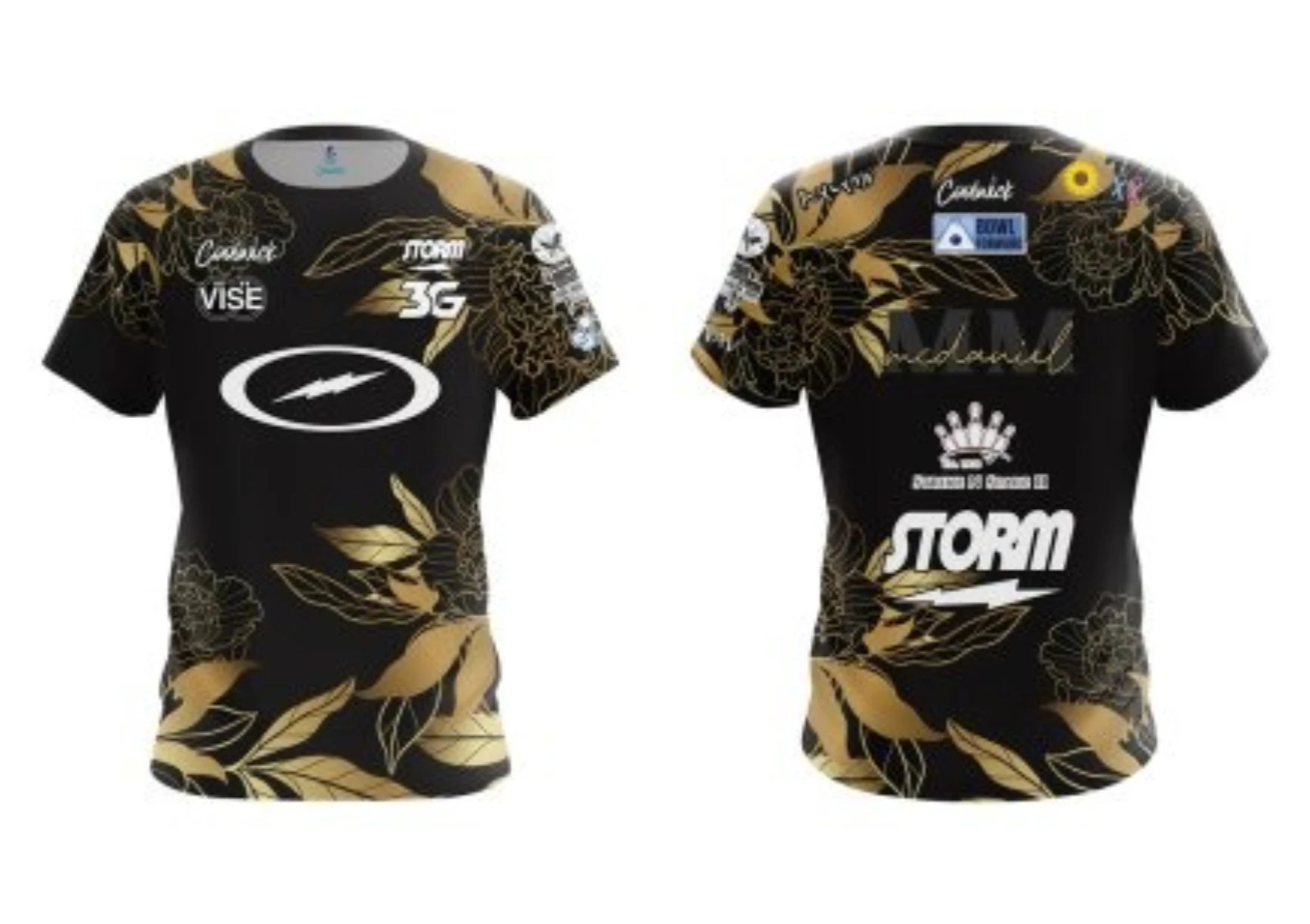 

Мужская и женская, детская летняя новая рубашка для боулинга с 3D-печатью Storm Series, дышащая и быстросохнущая, с круглым вырезом и коротким рукавом