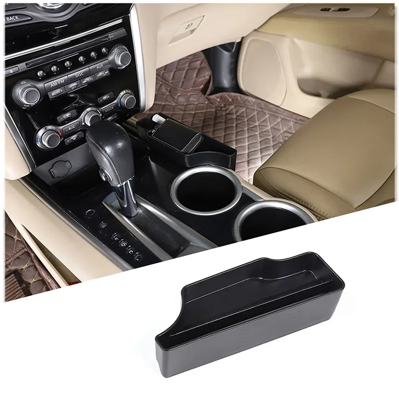 

For Nissan Pathfinder 2013 2014 2015 2016 2017 2018 ABS Black Car Gear Storage Box Mobile Phone Storage Box Car Accessories